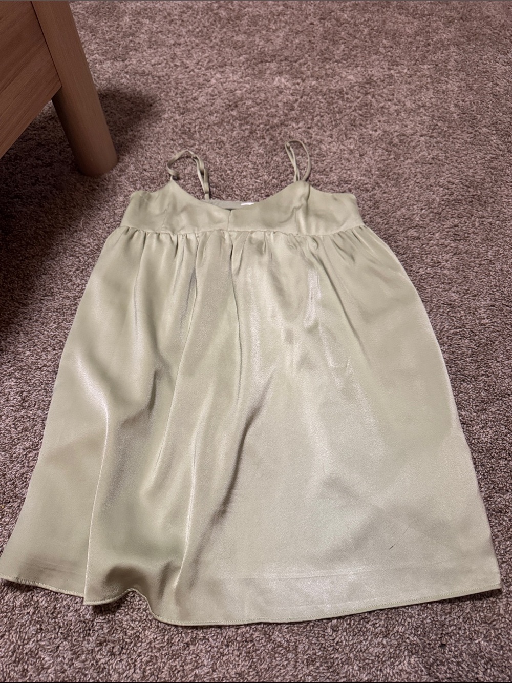 Nia green mini dress